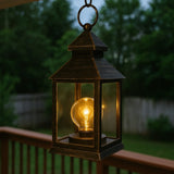 Luminária Lamparina De Vidro Com Lâmpada e Leds