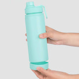 Garrafa Térmica Em Aço Inox Com Alça Articulada E Base De Silicone Antiderrapante 530ml