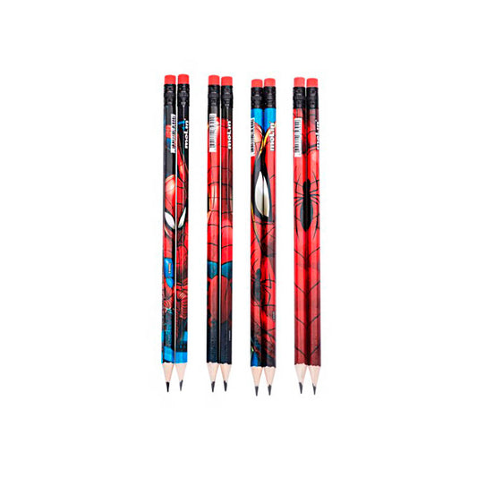 Lápis Preto Com Borracha Homem Aranha Molin