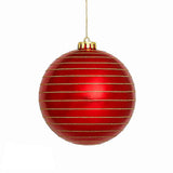 Bola Natal Decorada N° 15 Glitter Vermelho