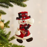 Enfeite Boneco Natal Xadrez 17cm