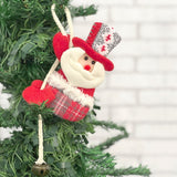 Enfeite de Natal Pendente Papai Noel Feltro Com Guizo 24Cm