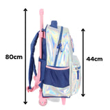 Mochila Escolar De Rodinha Stitch Holográfica Original Luxcel