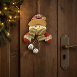 Enfeite Porta Boneco De Neve Papai Noel Feltro Com Guizo