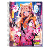 Caderno Universitário Grande Anima Hime 80 Folhas