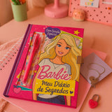 Diário Da Barbie Meu Livro De Segredos Com Caneta Mágica E Cadeado De Coração