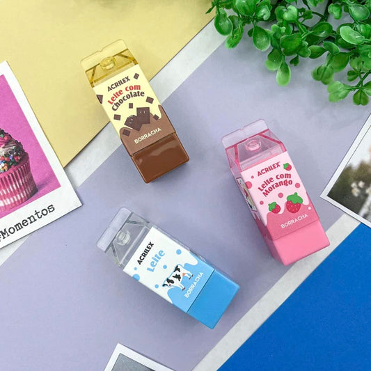 Borracha Divertida Caixa De Leite Acrilex