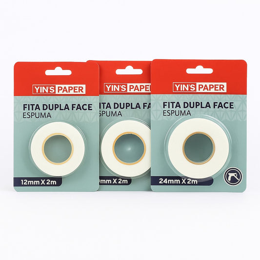 Fita Dupla Face Espuma 2 Metros Yins Paper
