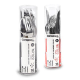 Jogo de Talheres Inox 16 Peças Color Vermelho/Preto Original Line