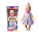 Boneca Fofa Com Chupetinha Baby Bibita