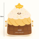 Marmita Com Trava e Divisória e Talher Lanchinhos Divertidos