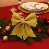 Enfeite Laço De Natal Para Árvore Decoração Color Glitter 20Cm