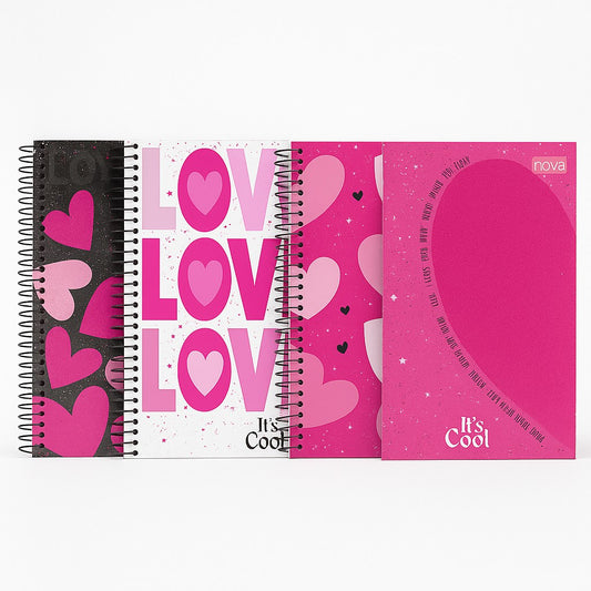 Caderno Grande Universitário Capa Dura 10 Matérias It`s Cool Nova Cadernos