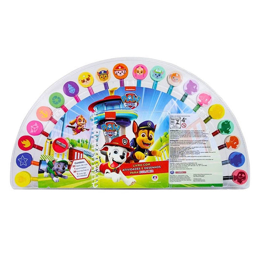 Kit Livro De Colorir E Atividades Com 20 Lápis De Cor E 20 Borrachas Divertidas