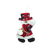 Enfeite Boneco Natal Xadrez 17cm