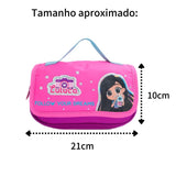 Estojo Triplo Escolar Luluca Oficial Coleção 2026 Clio