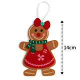 Enfeite De Natal Pendente Biscoito De Gengibre 14cm Decoração Árvore