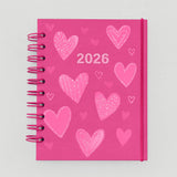 Agenda 2026 Glitter Pequena Espiral Capa Dura 336 Páginas