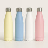 Garrafa Térmica Aço Inox Cores Tons Pastel De 500ml Com Dupla Camada De Isolamento