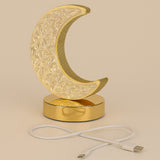 Luminária Decorativa Abajur De Led Lua 3 Tons De Iluminação