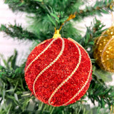 Bola Natal Festão Decorada 8cm