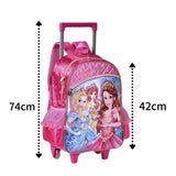 Mochila Escolar De Rodinha Princesas Mágicas Clio