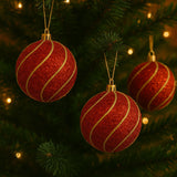 Bola Natal Festão Decorada 8cm