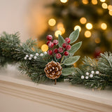 Enfeite De Natal Galho Cereja Com Pinha Decoração Árvore