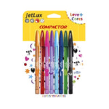 Kit Caneta Jet Lux Com 8 Cores Compactor