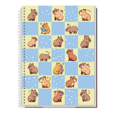 Caderno Universitário Capa Dura 1 Matéria Capivara Fofa 80 Folhas Credeal