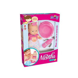 Boneca Nicinha Faz Xixi Com Peniquinho E Mamadeira