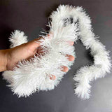 Festão Branco Brilhoso 9cm 2m