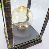 Luminária Lamparina De Vidro Com Lâmpada e Leds