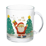 Caneca De Natal Vidro 320ml Estampa Natalina Papai Noel/Rena/Boneco de Neve