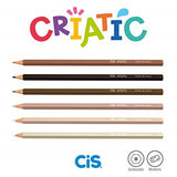 Lápis De Cor Com 6 Cores Tons De Pele Sertic