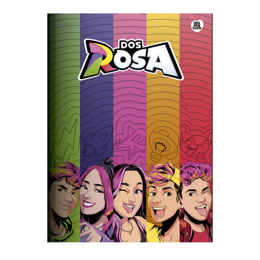 Caderno Grande Brochura Dos Rosa Emilly Vick Capa Dura 80 Folhas Animativa
