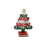 Enfeite Mini Árvore de Natal Com Frases