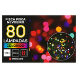 Pisca Pisca Nevoeiro Decoração de Natal 80 Lâmpadas 8 Funções 127V