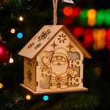 Enfeite De Natal Casa Decorativa Com Luz 10 Cm