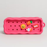 Estojo Escolar Picky Holic Charm Em Silcone Com 4 Pins Tris