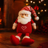 Enfeite De Natal Decorativo Papai Noel/Boneco De Neve Sentado 38cm