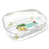 Organizador Multiuso Acrílico Com Pé Dourado