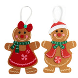Enfeite De Natal Pendente Biscoito De Gengibre 14cm Decoração Árvore
