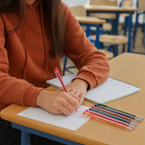 Kit Caneta Esferográfica Tik Ponta Fina Com 8 Cores Sertic