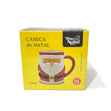 Caneca De Natal Papai Noel Cerâmica 330ml