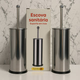 Anúncio Kit Com 2 Escova Sanitária Com Suporte Em Inox Para Limpeza E Higienização De Vaso