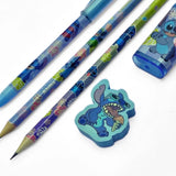 Kit Escolar Stitch Papelaria Fofa Com 5 Peças Molin