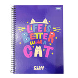 Caderno Universitário Capa Dura Cliff Girl 1 matéria Foroni