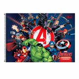 Caderno De Desenho Avengers 80F Tilibra