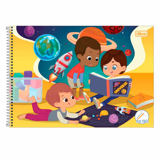 Caderno Espiral Meia Pauta Sapeca 40 folhas Tilibra